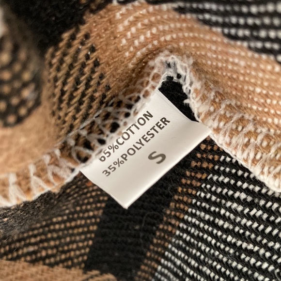 12th Tribe Black & Tan Plaid Shacket - Picture 4 of 4